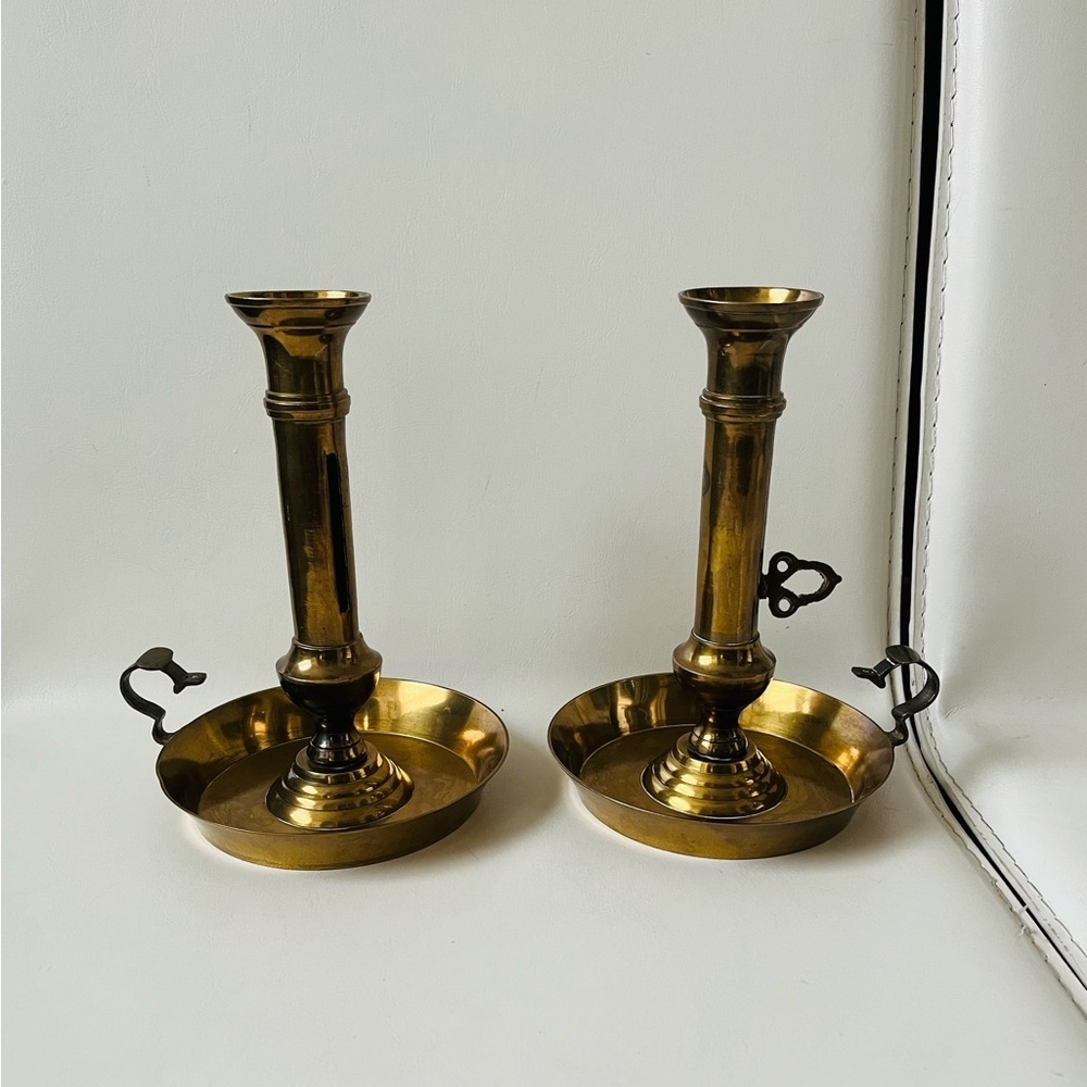 Vintage Brass Candle Holders